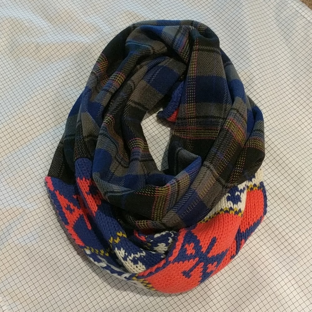 Nordstrom Flannel and Fairisle Infinity Scarf